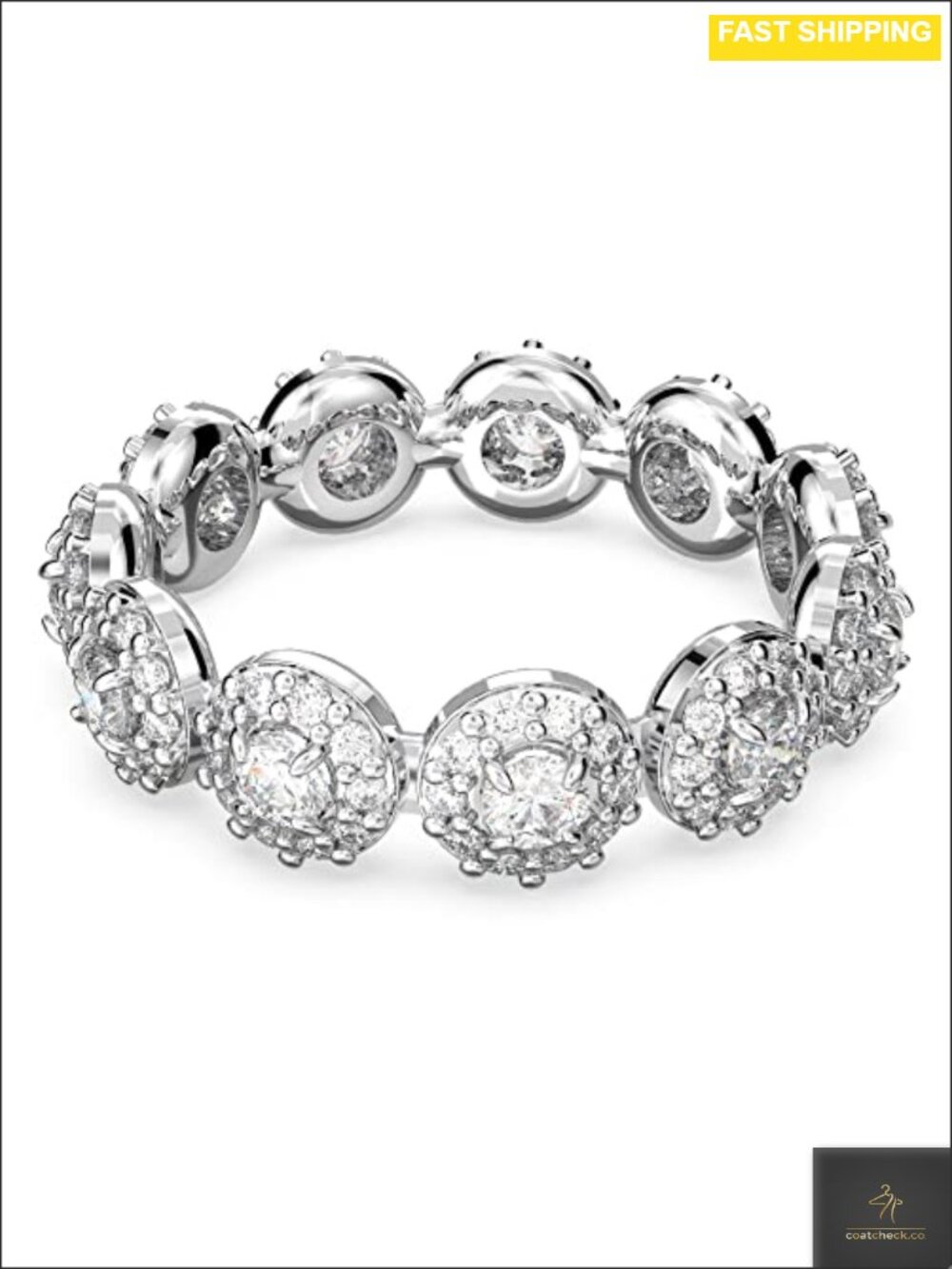 Swarovski Constella Crystal Ring Pavé Rhodium Plated Statement Ring